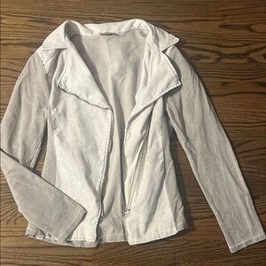 Suzy D 2 tone gray jacket - faux suede